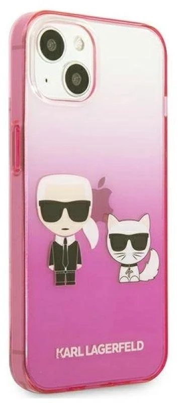 Karl Lagerfeld KLHCP13STGKCP Apple iPhone 13 mini 5,4″ kietas dėklas rožinės spalvos Gradient Ikonik Karl & Choupett