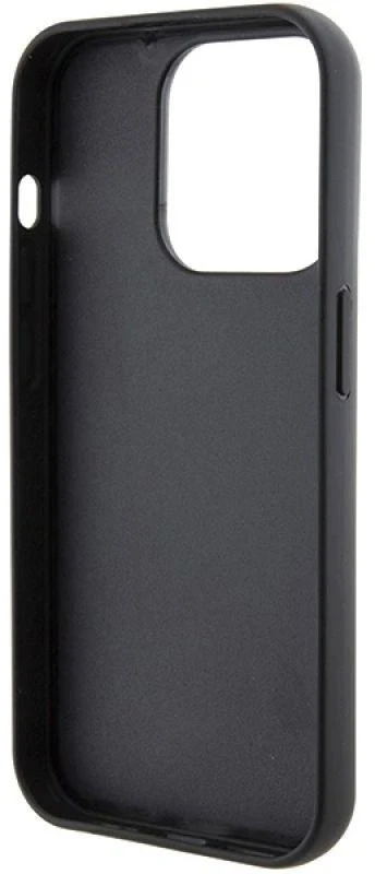 Karl Lagerfeld KLHCP15LGSACHPK Apple iPhone 15 Pro 6.1″ juodos spalvos kietas dėklas Gripstand Saffiano Choupette