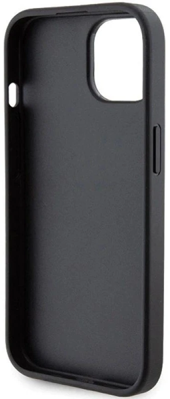 Karl Lagerfeld KLHCP15SGSACHPK Apple iPhone 15/ 14 / 13 6.1″ juodos spalvos kietas dėklas Gripstand Saffiano Chou