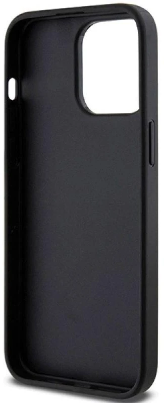 Karl Lagerfeld KLHCP13LGSACHPK Apple iPhone 13 Pro / 13 6.1″ juodos spalvos kietas dėklas Gripstand Saffiano Choup