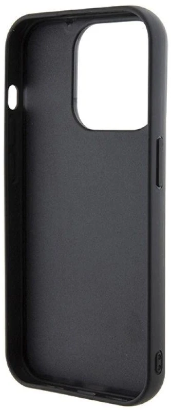 Karl Lagerfeld KLHCP13LGSAKCPK Apple iPhone 13 Pro / 13 6.1″ juodos spalvos kietas dėklas Gripstand Saffiano Karl&