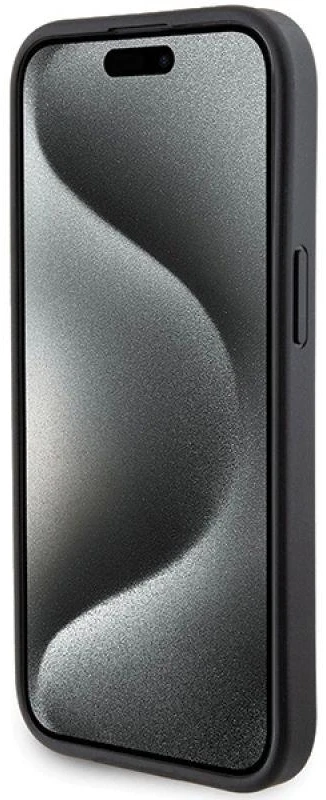 Dėklas Karl Lagerfeld KLHCP15SGSAKCPK IPHONE 15/14/13 6.1 "Juodas / Juodas HARDCASE GRIPSTAND SAFFIANO KARL & CHUPETTE PINS