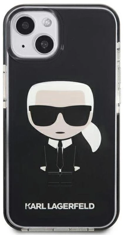 Karl Lagerfeld KLHCP13STPEIKK Apple iPhone 13 mini 5,4″ kietas dėklas juodos spalvos Iconik Karl