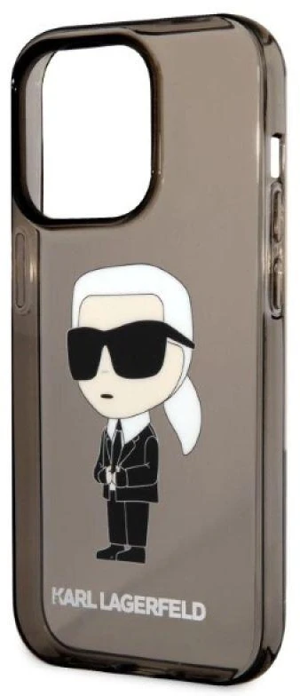 Dėklas Karl Lagerfeld KLHCP14XHNIKTCK IPHONE 14 PRO MAX 6.7 "Juodas/Juodas HARDCASE ICONIK Karl Lagerfeld