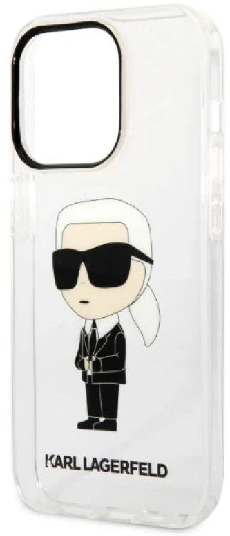 Karl Lagerfeld KLHCP14XHNIKTCT Apple iPhone 14 Pro Max 6,7″ skaidrus kietas dėklas Ikonik Karl Lagerfeld