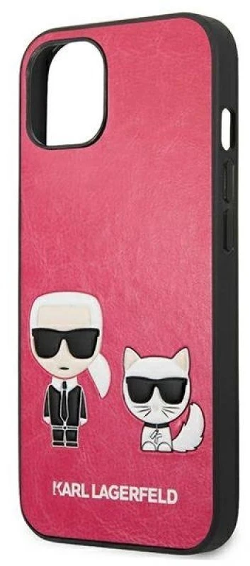 Karl Lagerfeld KLHCP13SPCUSKCP Apple iPhone 13 mini 5,4″ fuchsia kietas dėklas Ikonik Karl & Choupette