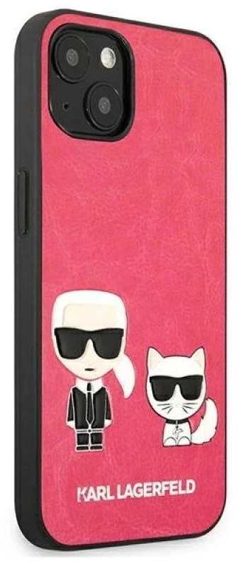 Karl Lagerfeld KLHCP13SPCUSKCP Apple iPhone 13 mini 5,4″ fuchsia kietas dėklas Ikonik Karl & Choupette
