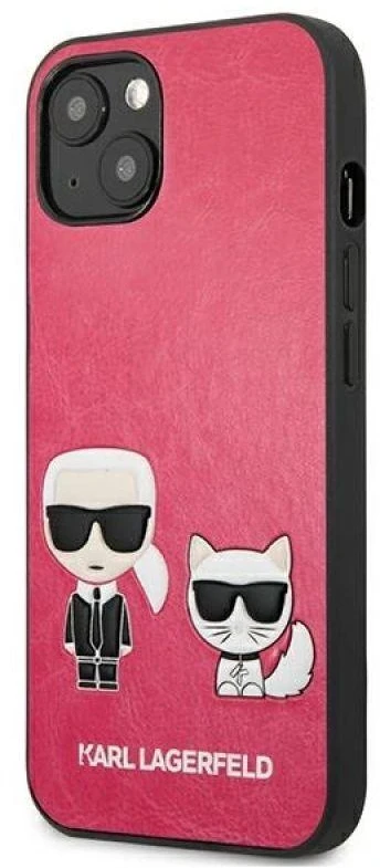 Karl Lagerfeld KLHCP13SPCUSKCP Apple iPhone 13 mini 5,4″ fuchsia kietas dėklas Ikonik Karl & Choupette