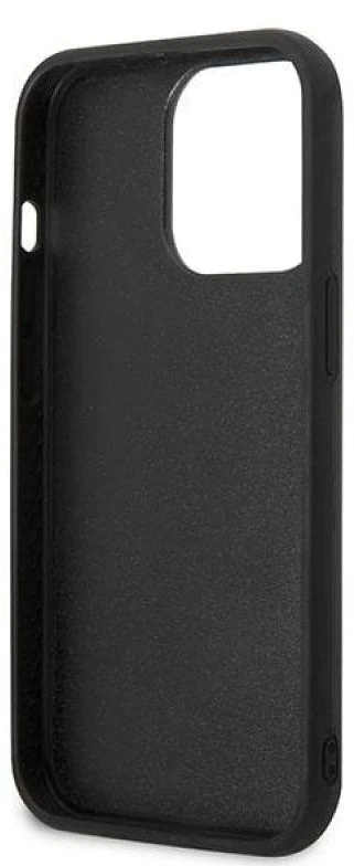 Karl Lagerfeld KLHCP13L3DKPK Apple iPhone 13 Pro / 13 6,1″ juodos spalvos kietas dėklas Ikonik Patch