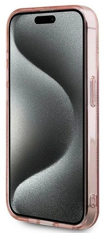 Karl Lagerfeld KLHCP15XHKLPCHP Apple iPhone 15 Pro Max 6.7″ rožinės spalvos kietas dėklas IML Choupette Head & Monog