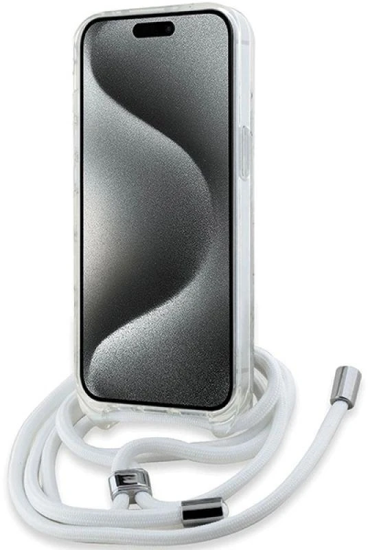 Karl Lagerfeld KLHMP14SHCCHNT Apple iPhone 14/ 13 / 15 6.1″ kietas dėklas skaidrus IML Choupette Head & Cord