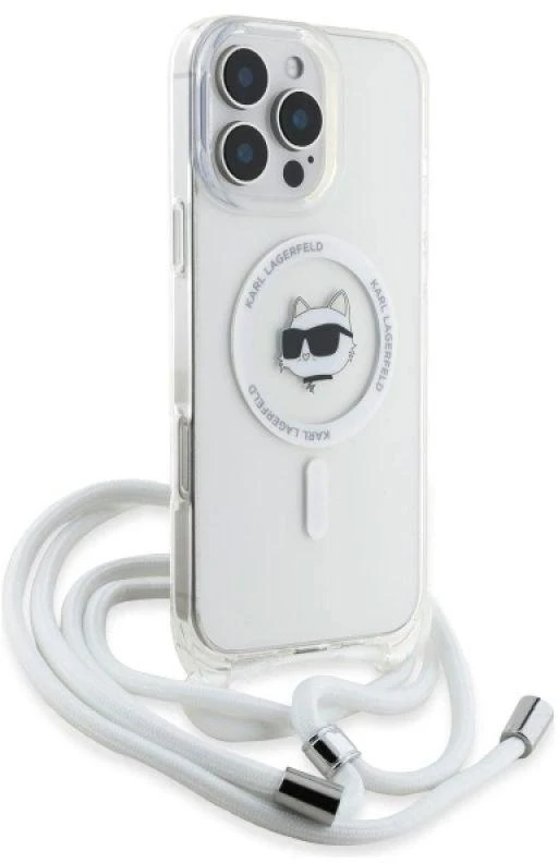 Karl Lagerfeld KLHMP16XHCCHNT Apple iPhone 16 Pro Max 6.9″ kietas dėklas skaidrus IML Choupette Head & Cord