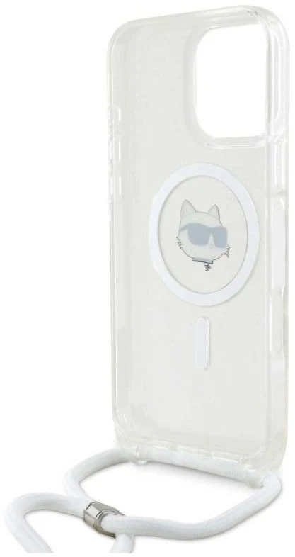 Karl Lagerfeld KLHMP16XHCCHNT Apple iPhone 16 Pro Max 6.9″ kietas dėklas skaidrus IML Choupette Head & Cord