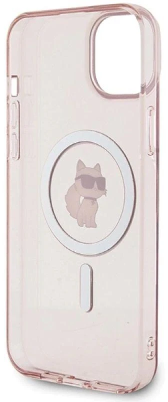 Karl Lagerfeld KLHMP15MHFCCNOP iPhone 15 Plus / 14 Plus 6.7″ rožinės spalvos kietas dėklas IML Choupette MagSa