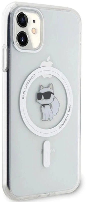 Karl Lagerfeld KLHMN61HFCCNOT Apple iPhone 11/ Xr skaidrus kietas dėklas IML Choupette MagSafe