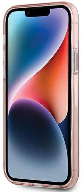 Karl Lagerfeld KLHMP12MHFCCNOP Apple iPhone 12/12 Pro 6.1″ rožinės spalvos kietas dėklas IML Choupette MagSafe
