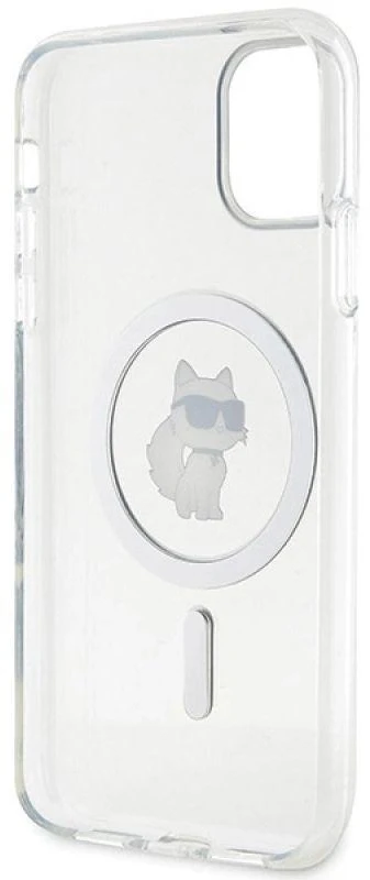Karl Lagerfeld KLHMN61HFCCNOT Apple iPhone 11/ Xr skaidrus kietas dėklas IML Choupette MagSafe