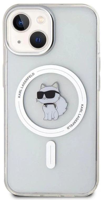 Karl Lagerfeld KLHMP15SHFCCNOT Apple iPhone 15/ 14 / 13 6.1″ skaidrus kietas dėklas IML Choupette MagSafe