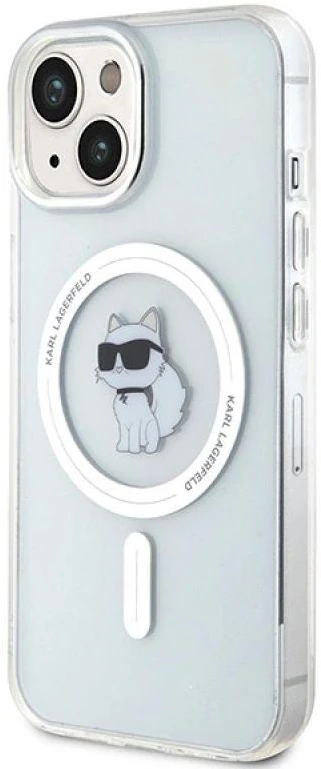 Karl Lagerfeld KLHMP15SHFCCNOT Apple iPhone 15/ 14 / 13 6.1″ skaidrus kietas dėklas IML Choupette MagSafe