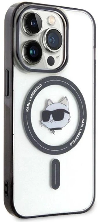 Karl Lagerfeld KLHMP15LHCHNOTK Apple iPhone 15 Pro 6.1″ skaidrus kietas dėklas IML Choupette`s Head MagSafe