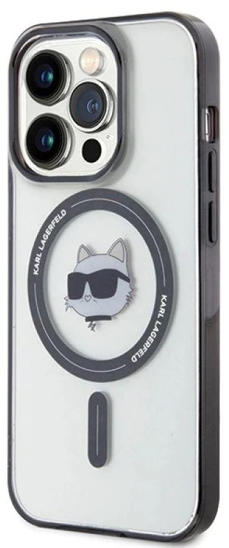 Karl Lagerfeld KLHMP15LHCHNOTK Apple iPhone 15 Pro 6.1″ skaidrus kietas dėklas IML Choupette`s Head MagSafe