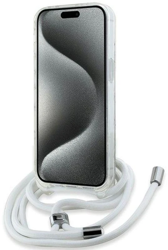 Karl Lagerfeld KLHMP15SHCKCKLCT Apple iPhone 15 /14 / 13 6.1″ skaidrus kietas dėklas IML Crossbody Monogram