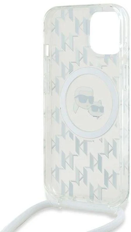 Karl Lagerfeld KLHMP15SHCKCKLCT Apple iPhone 15 /14 / 13 6.1″ skaidrus kietas dėklas IML Crossbody Monogram