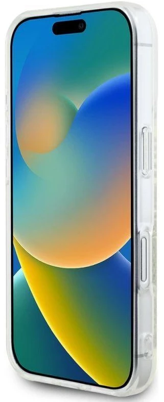Karl Lagerfeld IML Rhinestones Logo iPhone 16 dėklas – skaidrus