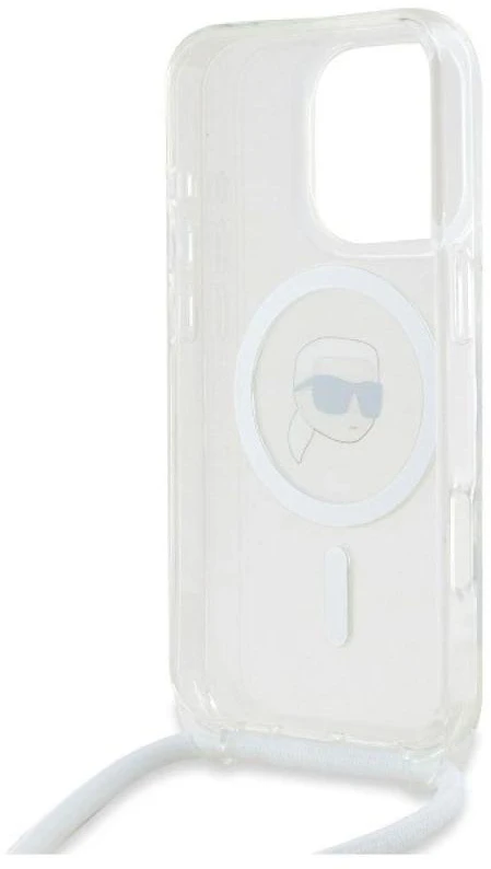 Karl Lagerfeld KLHMP16XHCKHNT Apple iPhone 16 Pro Max 6.9″ kietas dėklas skaidrus Crossbody IML Karl Head M