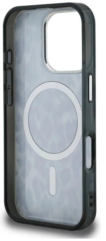 Karl Lagerfeld IML Leopard Modelio MagSafe dėklas iPhone 16 Pro - Juodas
