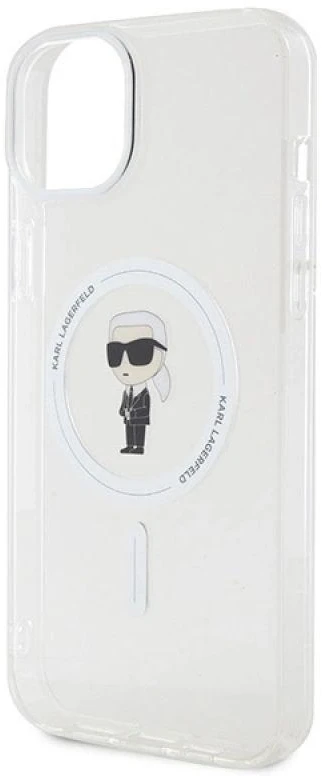 Karl Lagerfeld KLHMP15MHFCKNOT Apple iPhone 15 Plus / 14 Plus 6.7″ skaidrus kietas dėklas IML Ikonik MagSafe