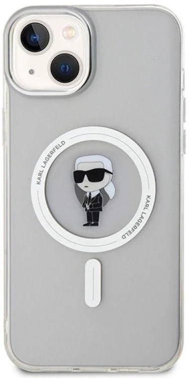 Karl Lagerfeld KLHMP15MHFCKNOT Apple iPhone 15 Plus / 14 Plus 6.7″ skaidrus kietas dėklas IML Ikonik MagSafe