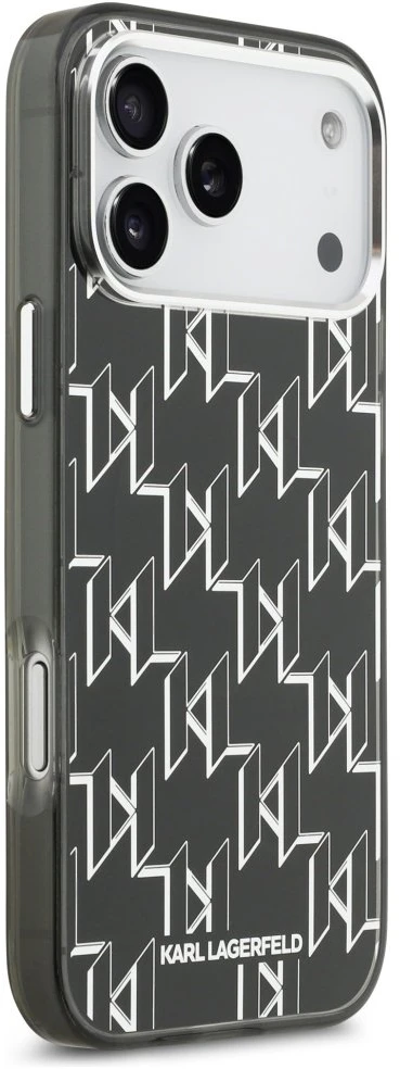 Karl Lagerfeld IML KL Monogram MagSafe dėklas skirtas Apple iPhone 17 Pro Max juodos spalvos