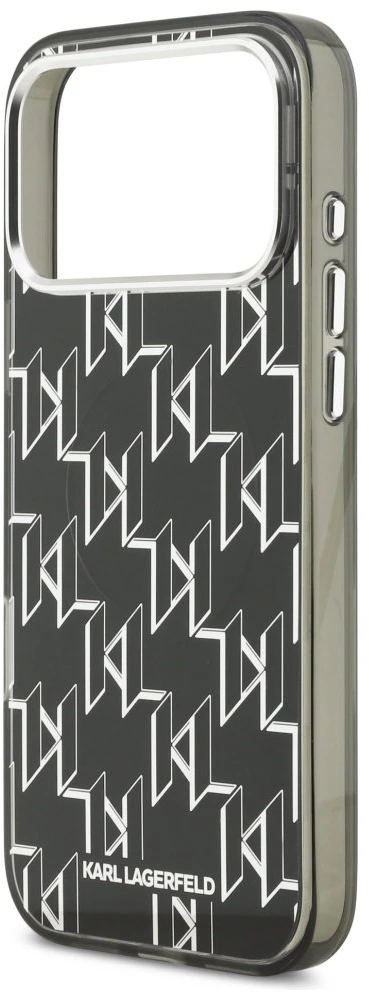 Karl Lagerfeld IML KL Monogram MagSafe dėklas skirtas Apple iPhone 17 Pro Max juodos spalvos