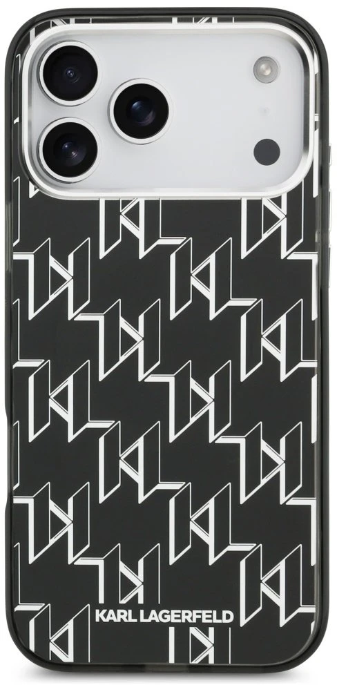 Karl Lagerfeld IML KL Monogram MagSafe dėklas skirtas Apple iPhone 17 Pro Max juodos spalvos