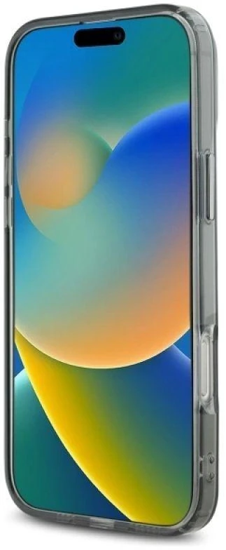 Karl Lagerfeld KLHMP16LHLSCHK Apple iPhone 16 Pro 6.3″ juodos spalvos kietas dėklas IML Metal Choupette Head MagSa