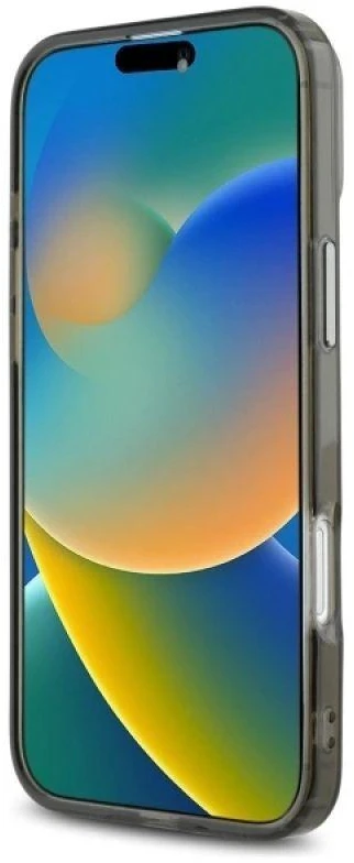 Karl Lagerfeld KLHMP16SHLSKIK Apple iPhone 16 6.1″ juodos spalvos kietas dėklas IML Metal Karl Head MagSafe