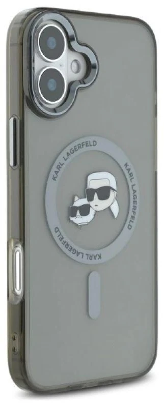 Karl Lagerfeld KLHMP16MHLSKCK Apple iPhone 16 Plus 6.7″ juodos spalvos kietas dėklas IML Metal Karl&Choupette Head