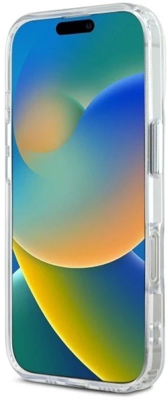 Karl Lagerfeld KLHMP16LHLSKCH Apple iPhone 16 Pro 6.3″ baltos spalvos kietas dėklas IML Metal Karl&Choupette Head M