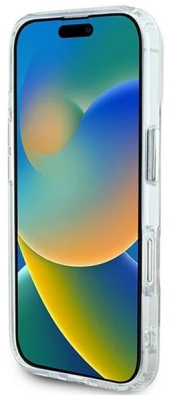 Karl Lagerfeld KLHMP16SHLSKCH Apple iPhone 16 6.1″ baltos spalvos kietas dėklas IML Metal Karl&Choupette Head MagSa