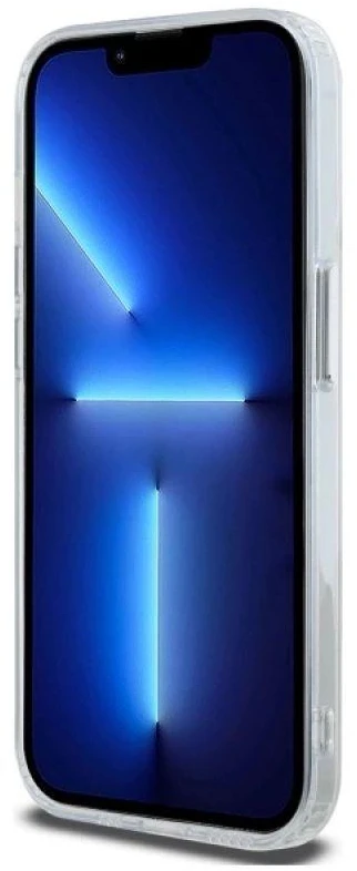 Karl Lagerfeld KLHMP14XHLSKCH Apple iPhone 14 Pro Max 6.7″ baltos spalvos kietas dėklas IML Metal Karl&Choupette He