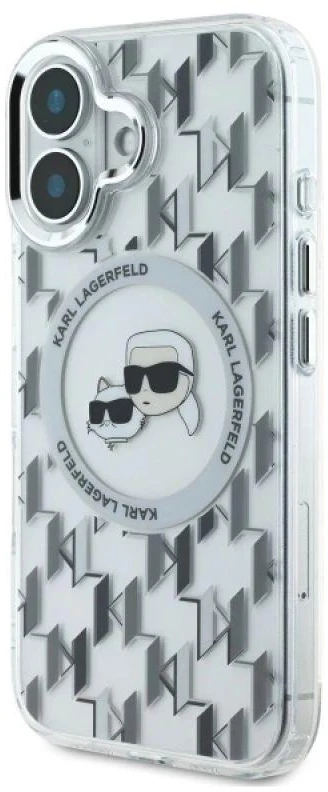 Dėklas Karl Lagerfeld KLHMP16SHMCKMHT Apple iPhone 16 6.1″ skaidrus IML Monogram Karl&Choupette H