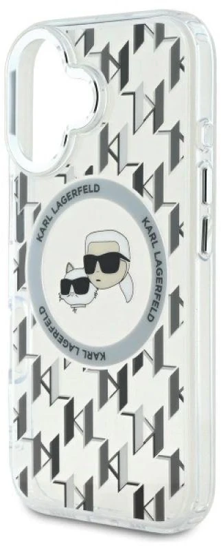Dėklas Karl Lagerfeld KLHMP16SHMCKMHT Apple iPhone 16 6.1″ skaidrus IML Monogram Karl&Choupette H