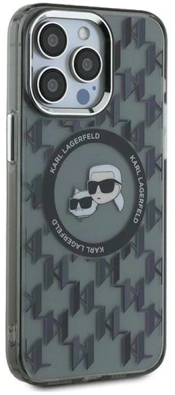 Dėklas Karl Lagerfeld KLHMP15XHMCKMHK Apple iPhone 15 Pro Max 6.7″ juodos spalvos IML Monogram Karl&Choupette Head M