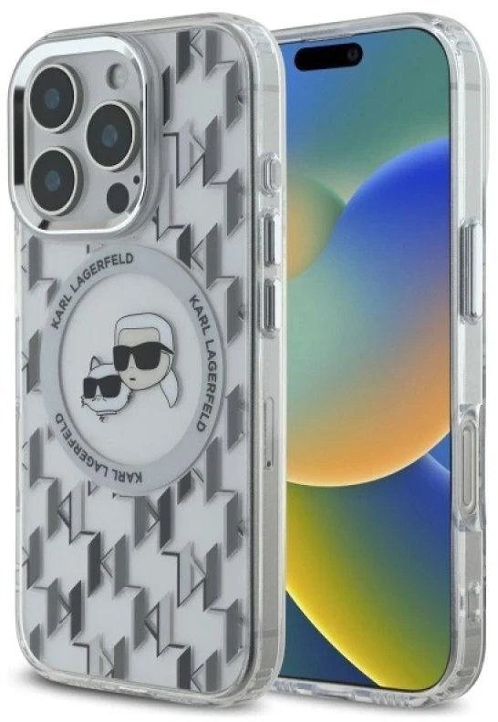 Dėklas Karl Lagerfeld KLHMP16LHMCKMHT Apple iPhone 16 Pro 6.3" skaidrus IML Monogram Karl&Choupet