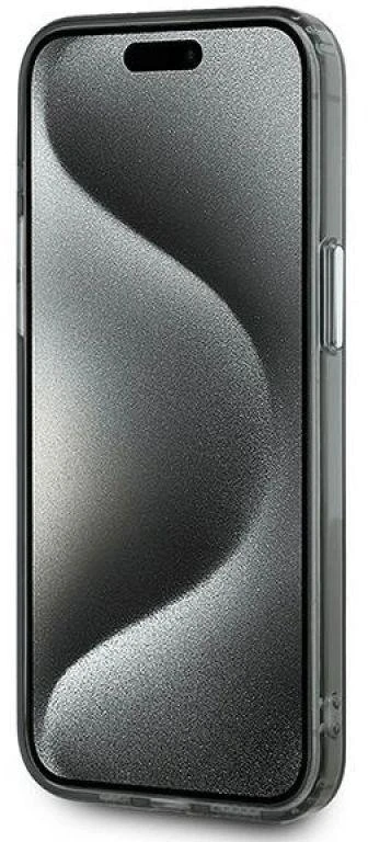 Dėklas Karl Lagerfeld KLHMP15XHMCKMHK Apple iPhone 15 Pro Max 6.7″ juodos spalvos IML Monogram Karl&Choupette Head M