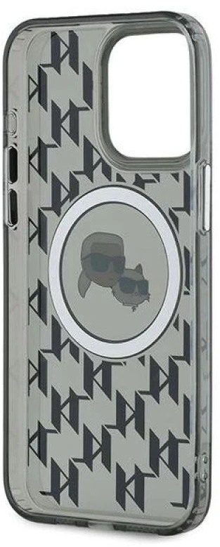 Dėklas Karl Lagerfeld KLHMP15XHMCKMHK Apple iPhone 15 Pro Max 6.7″ juodos spalvos IML Monogram Karl&Choupette Head M