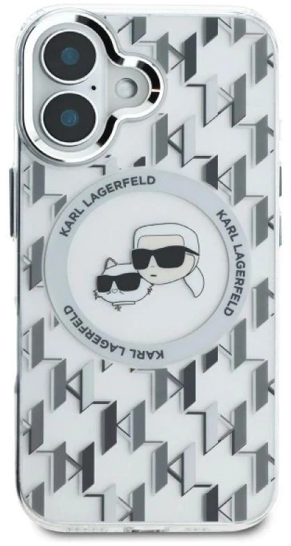 Dėklas Karl Lagerfeld KLHMP16SHMCKMHT Apple iPhone 16 6.1″ skaidrus IML Monogram Karl&Choupette H