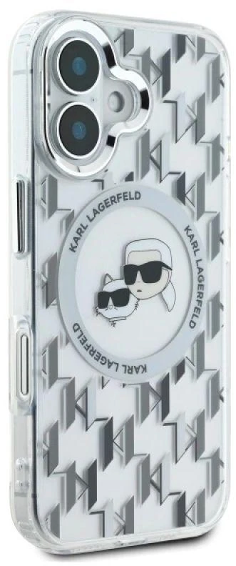 Dėklas Karl Lagerfeld KLHMP16SHMCKMHT Apple iPhone 16 6.1″ skaidrus IML Monogram Karl&Choupette H