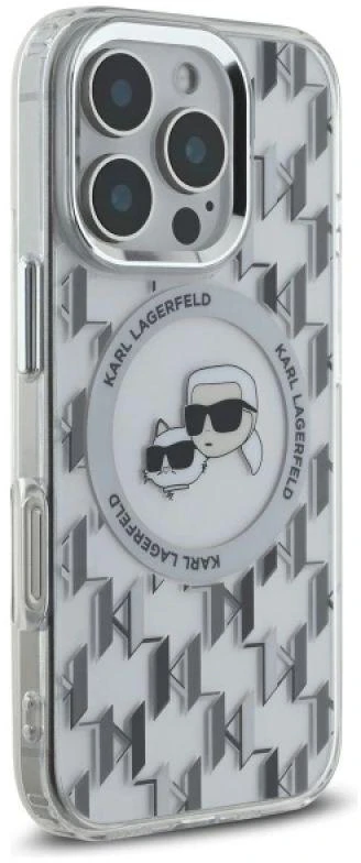 Dėklas Karl Lagerfeld KLHMP16LHMCKMHT Apple iPhone 16 Pro 6.3" skaidrus IML Monogram Karl&Choupet